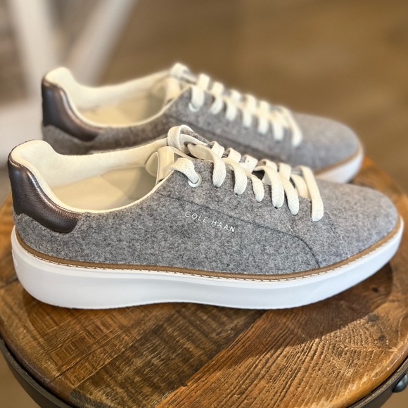 Cole Haan Topspin Sneaker in Grey Wool - Picture 2 of 8